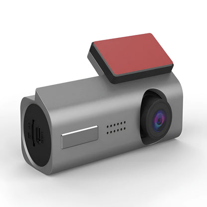Hidden wireless 4K driving recorder designed for adhesive mounting behind a car's rear-view mirror.