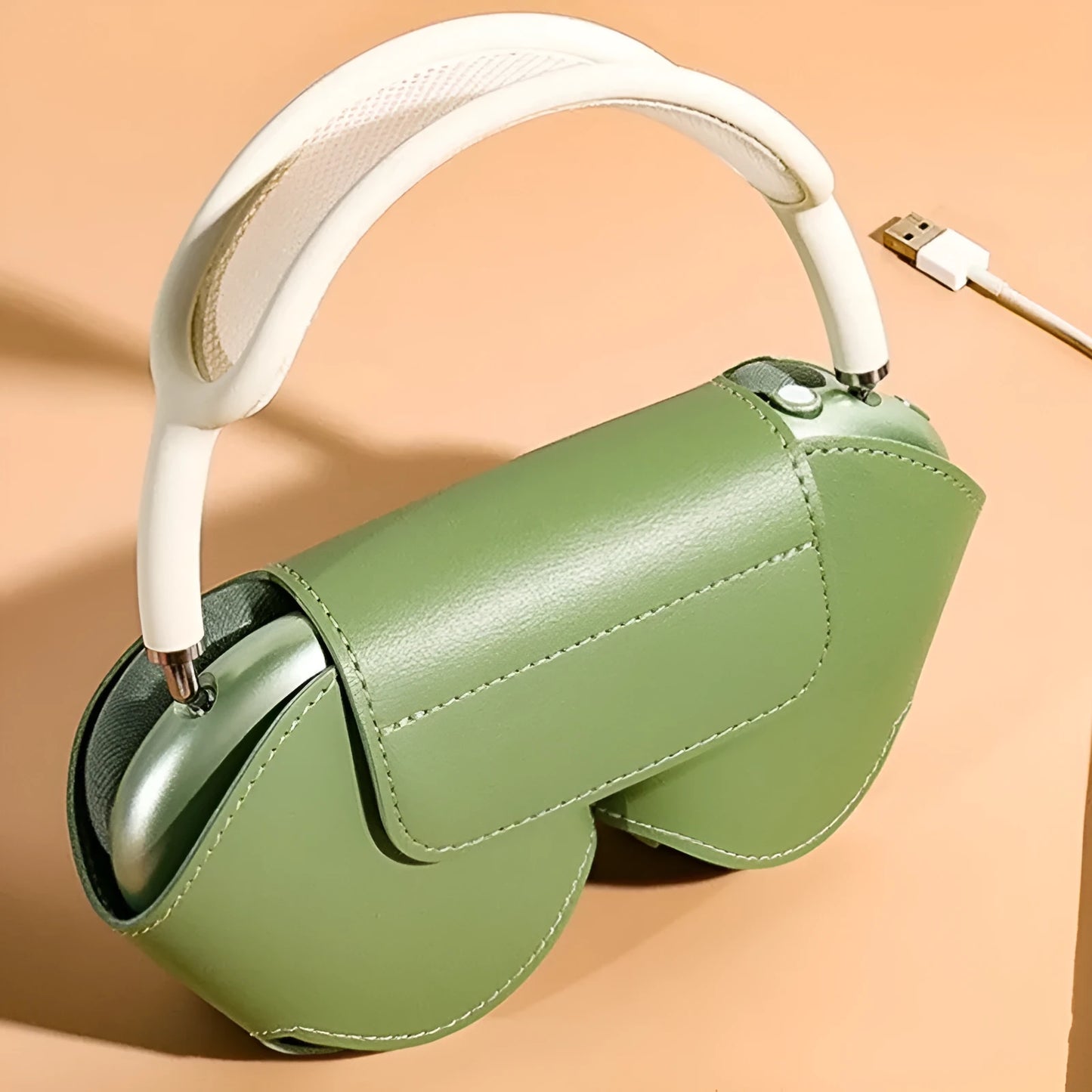 AirPods Max headset protective cover in PU leather, shown in one of five available colours