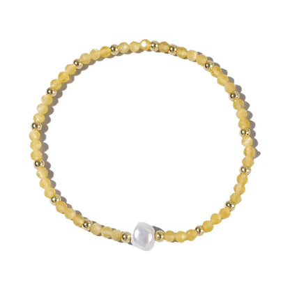 Natural stone geometric ellipse bracelet in various colour options