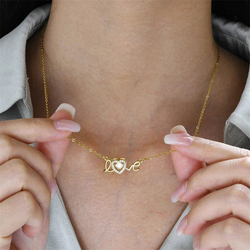 Fashionable titanium steel necklace with a sleek and modern design, a perfect accessory for the stylish woman