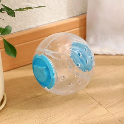 11.5cm diameter blue ABS plastic pet slow feeder ball for cats and small dogs
