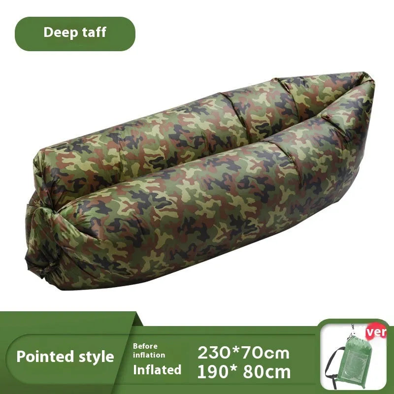Yellow smiling face pattern inflatable portable seat for outdoor use