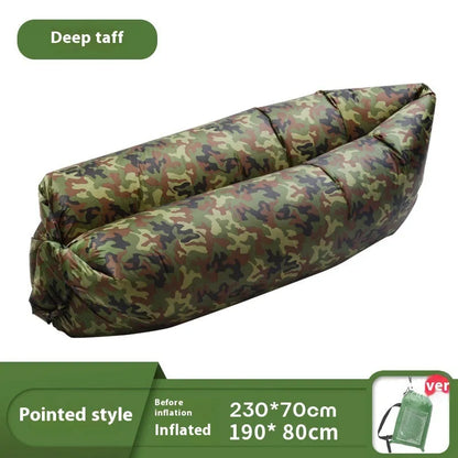 Yellow smiling face pattern inflatable portable seat for outdoor use