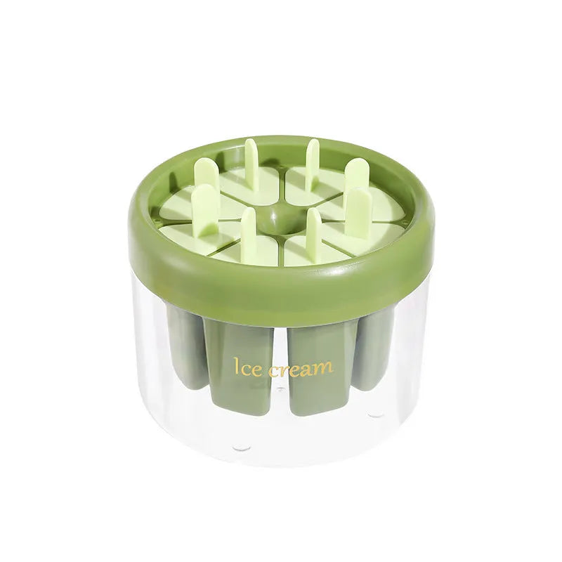 Orange and green ice cream mould for making popsicles at home measuring 13.2 cm