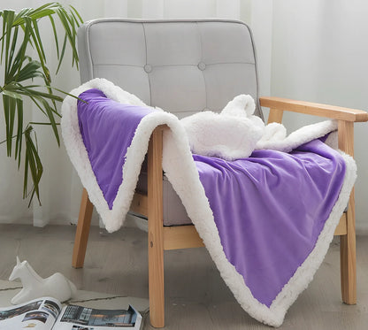 Double-sided crystal cashmere nap blanket in multiple sizes for spring and autumn use