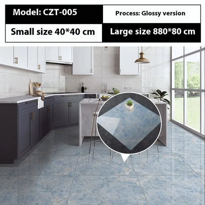 Close-up of geometric pattern marble effect self-adhesive wall sticker measuring 40x40cm