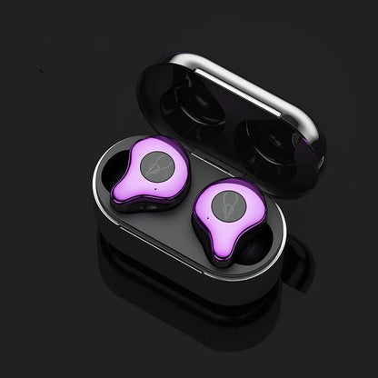 Wireless TWS 5.0 Bluetooth headset with 750mAh charging compartment, 6 hour playtime