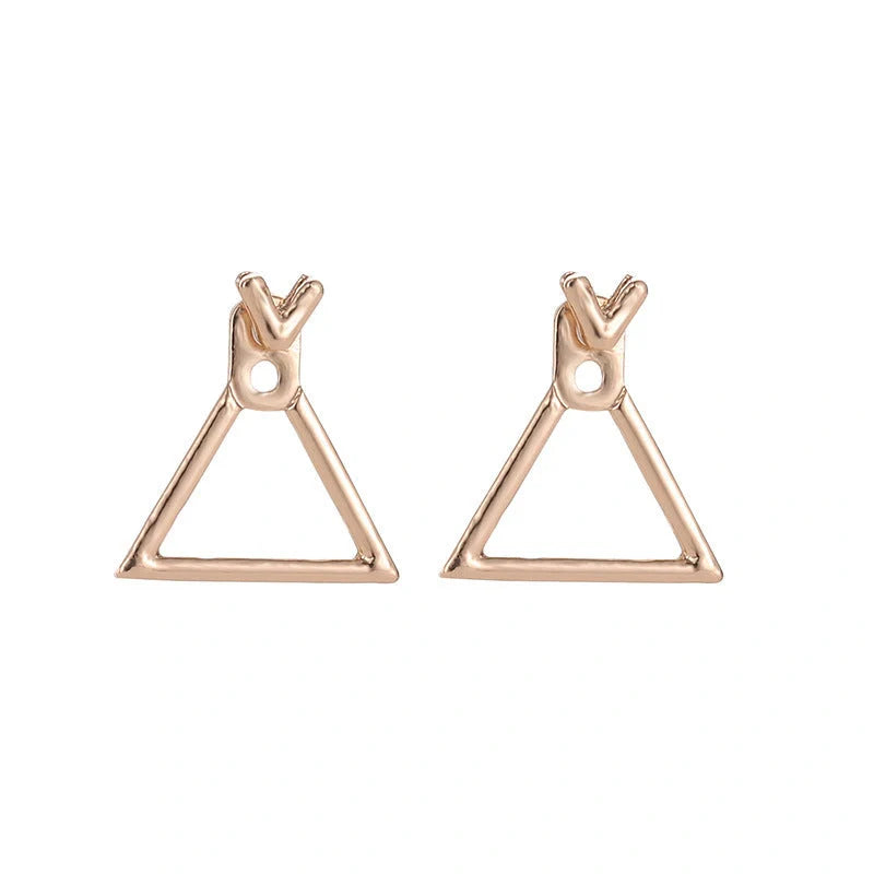 Stylish hollow diamond square stud earrings for women, perfect for any occasion.