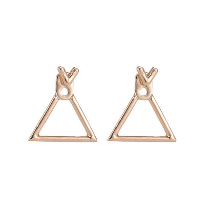 Stylish hollow diamond square stud earrings for women, perfect for any occasion.