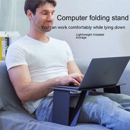 Foldable wooden laptop tablet stand with storage, standard 44 x 24cm or plus size 54.5 x 25cm.