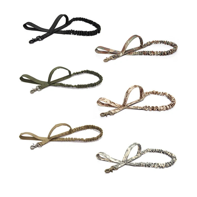 Retractable outdoor dog lead with elastic buffer for safe and comfortable walks