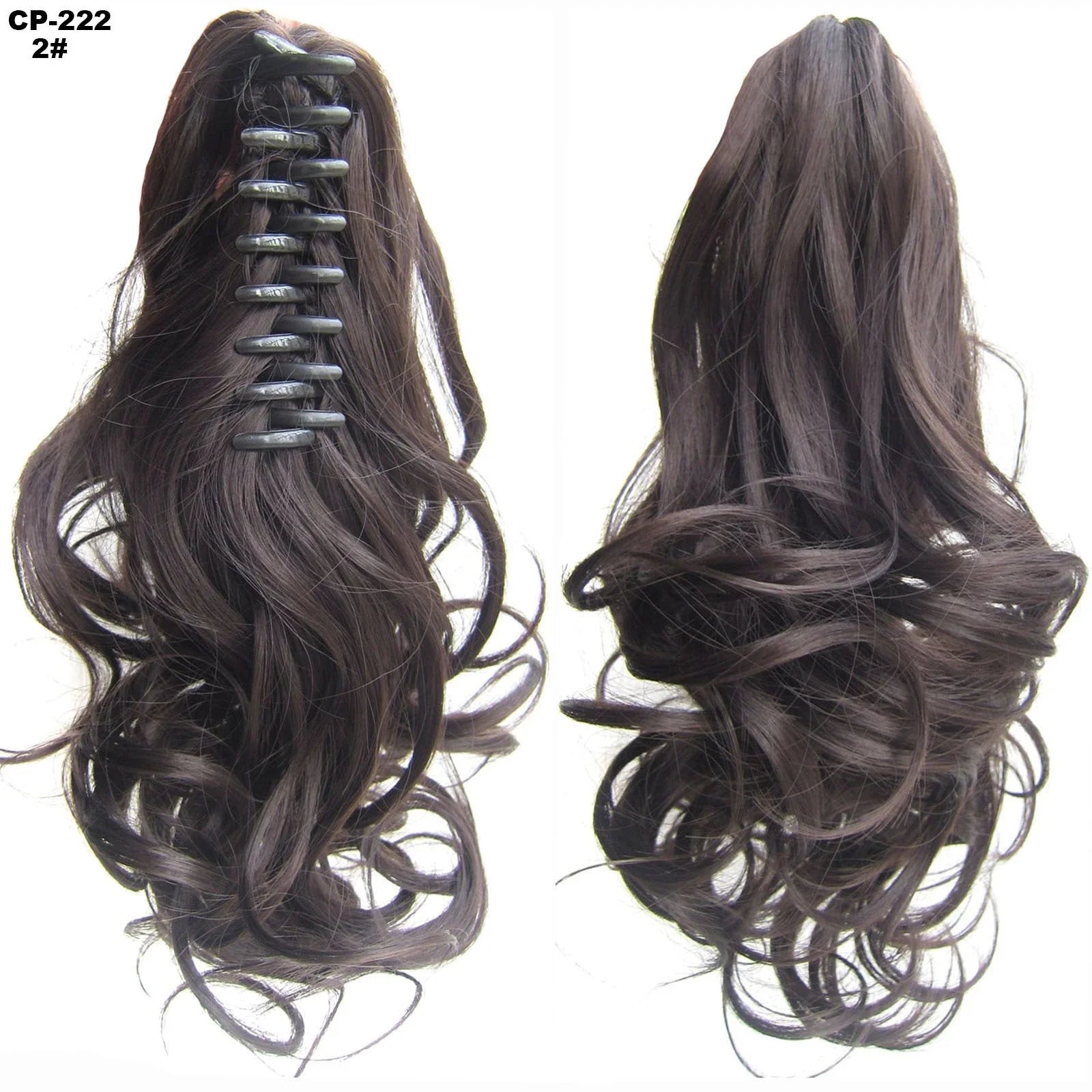 Stylish ponytail hair extension with natural-looking waves for a glamorous hairstyle