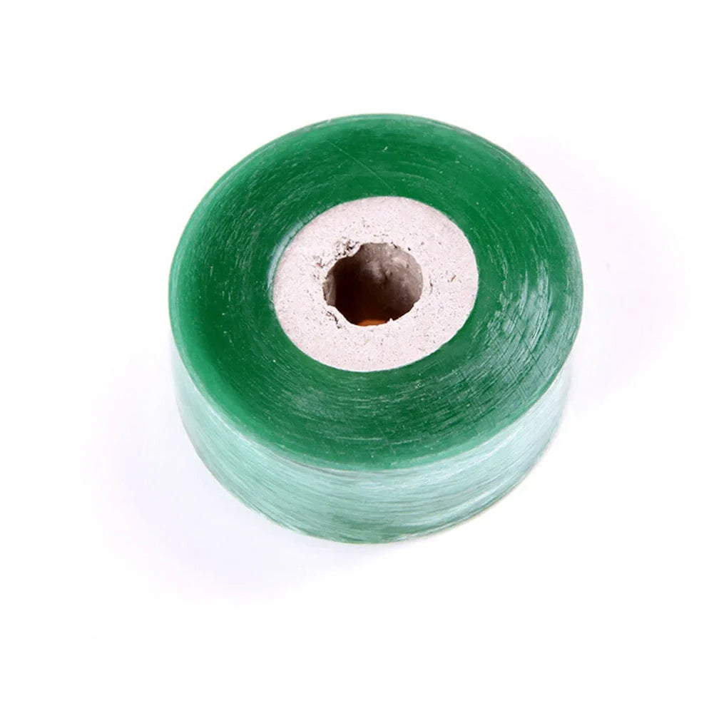 Roll of 2cm x 100m grafting tape for binding fruit tree branches, waterproof polyolefin with wax for secure, breathable seals