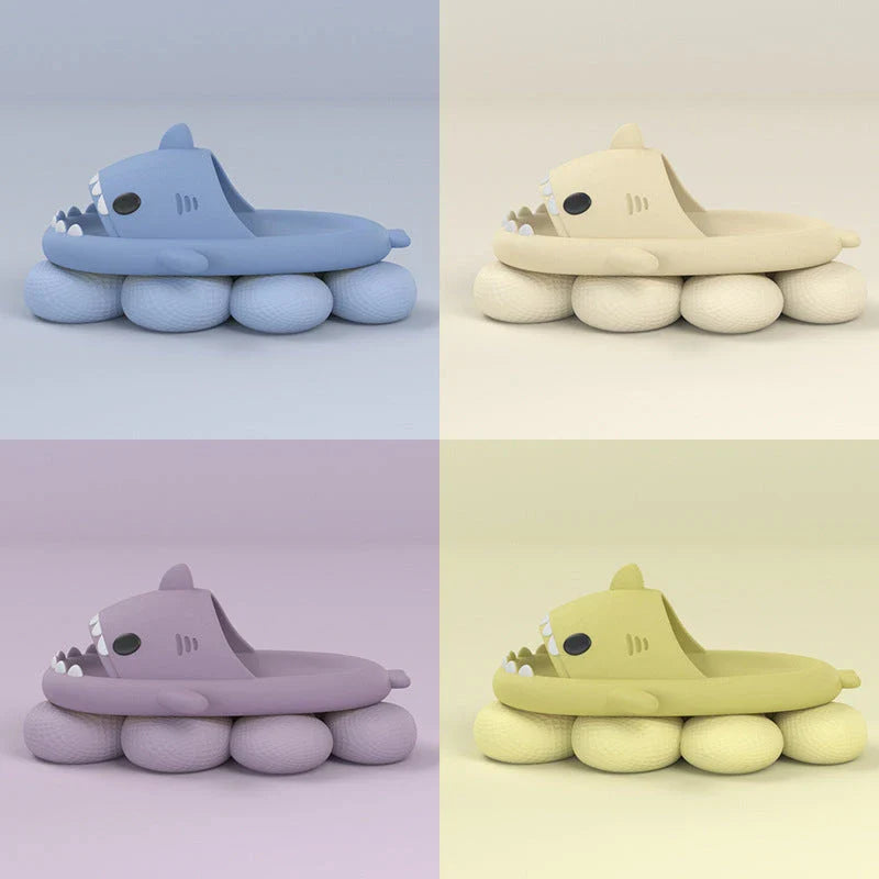 Cozy shark-themed slippers made of premium EVA material for indoor and outdoor wear