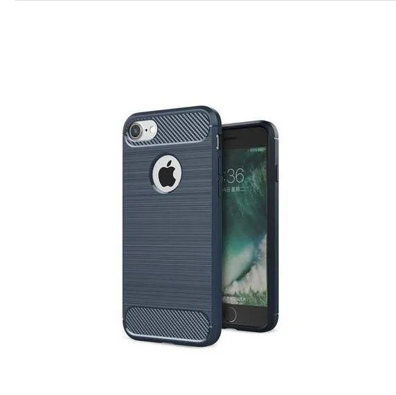 Solid colour TPU shock proof back cover case for iPhone on a table.
