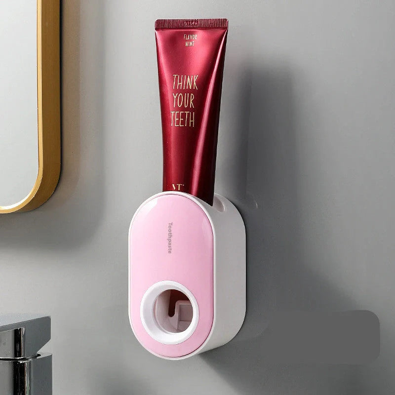 Automatic Wall-mounted Toothpaste Squeezer in multiple colors for efficient dispensing