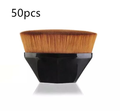 Soft synthetic foundation brush kit for flawless makeup application in black, white, and pink