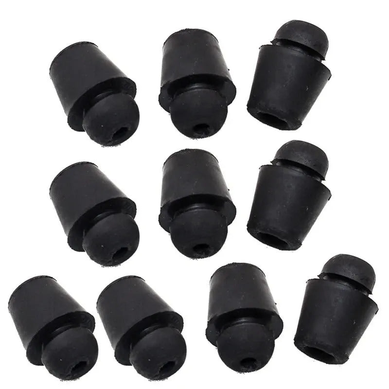 Ten automotive rubber shock absorption buckles in X16 colour for vibration damping