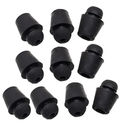 Ten automotive rubber shock absorption buckles in X16 colour for vibration damping