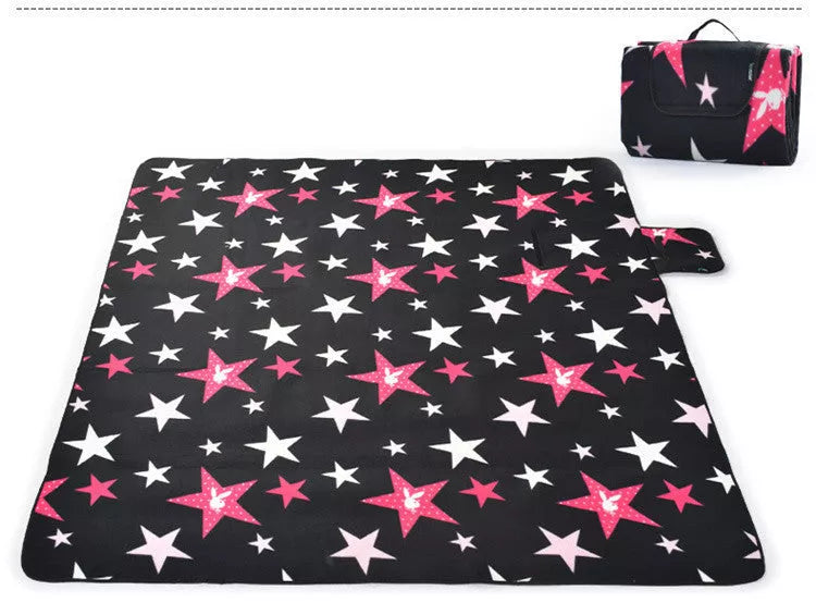 Waterproof outdoor picnic mat with cushioning, available in multiple designs