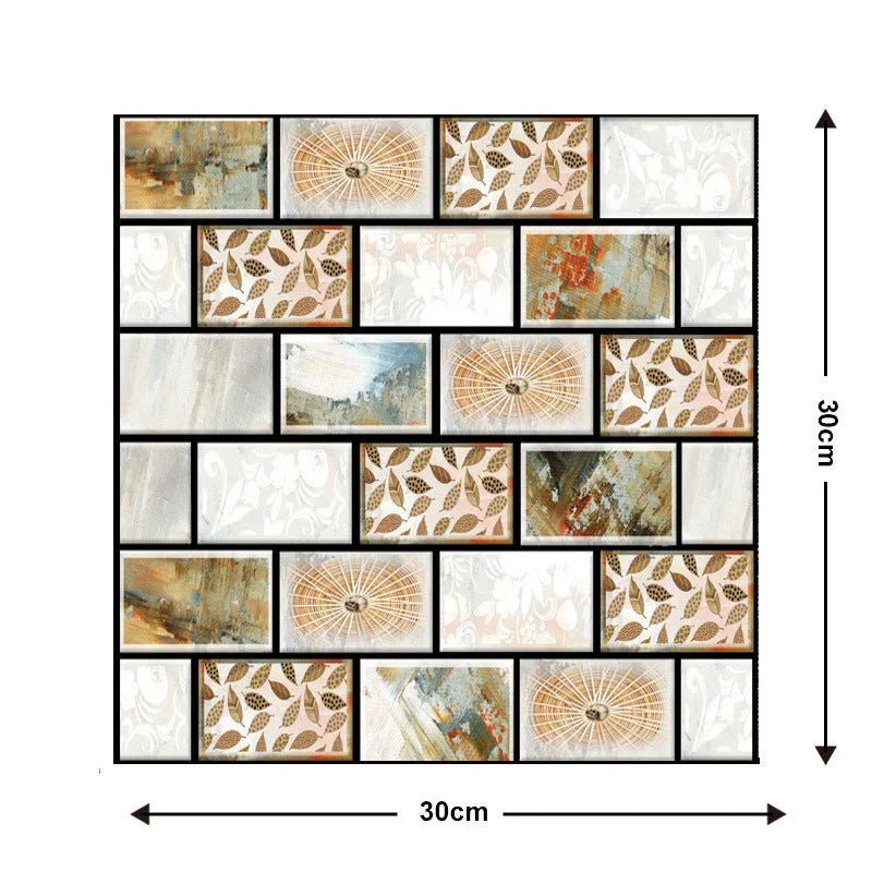 Moisture-proof brick wallpaper sticker for kitchen and bathroom walls