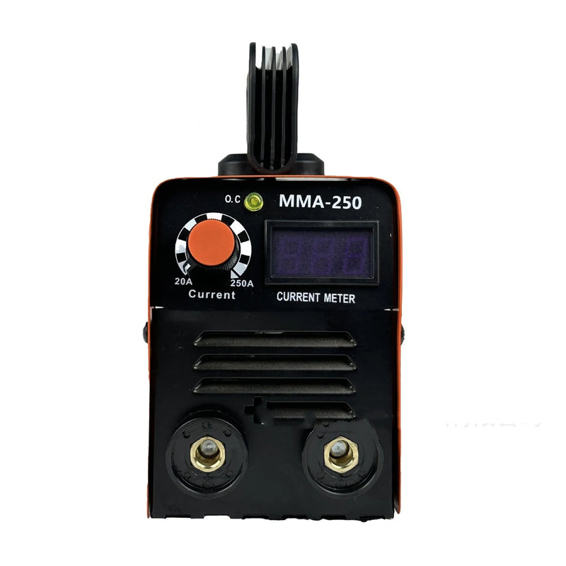 Portable household manual welding machine mini MMA-250 American standard 110V spot welder with mask, gloves, and slag hammer for DIY repairs and metal fabrication projects