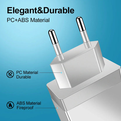 Powerful 4-Port USB Wall Charger with Quick Charge 3.0 for Phones and Tablets