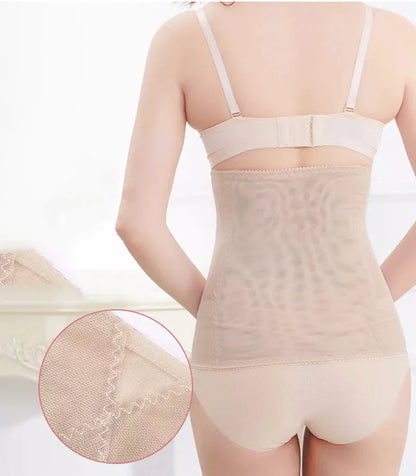 Women's waist trainer corset in black and skin colour for tummy control and posture support