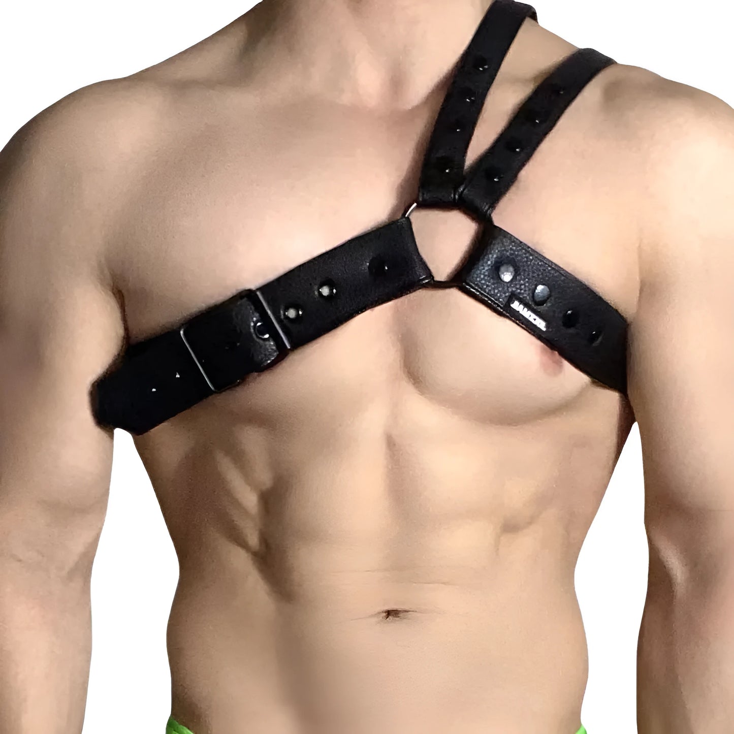 Men's detachable synthetic leather chest strap for shoulder support in sports