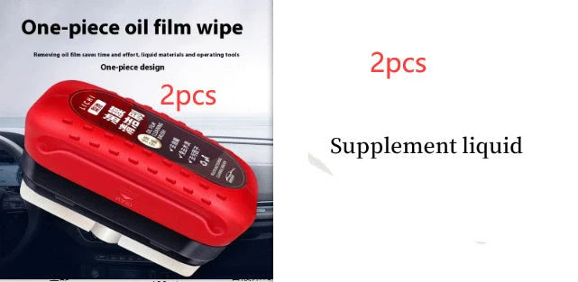 Automotive oil film cleaning brush with hydrophobic effect for clear windshields