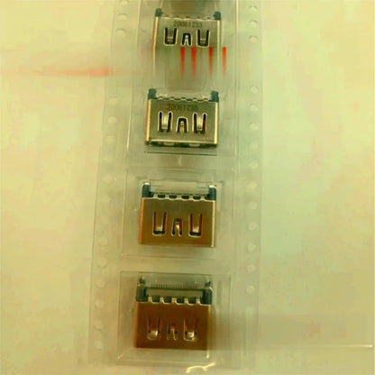 Silver HDMI interface host socket with Type A female port for game console and media device connections