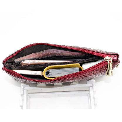 Women's black soft PU leather messenger bag with shoulder strap and square design