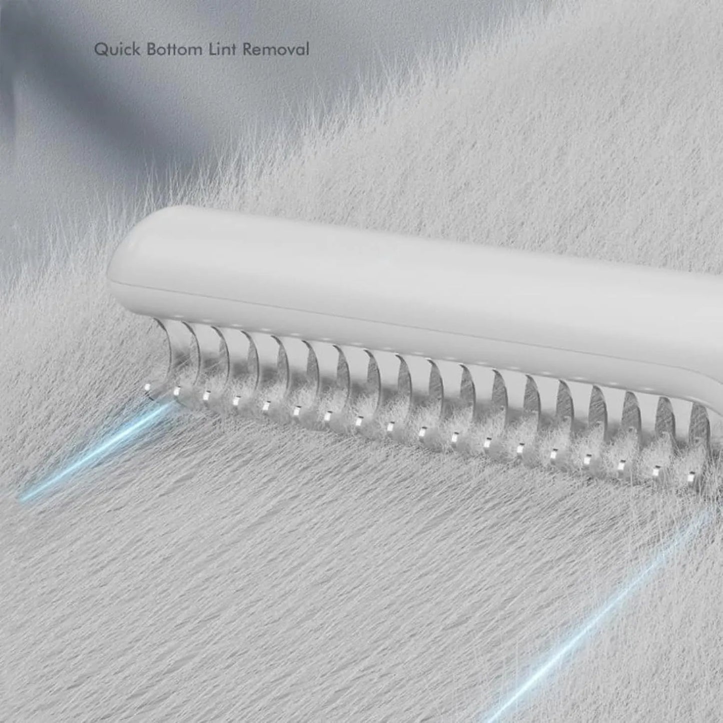 Pink and white stainless steel dematting comb for dogs on a plain background.