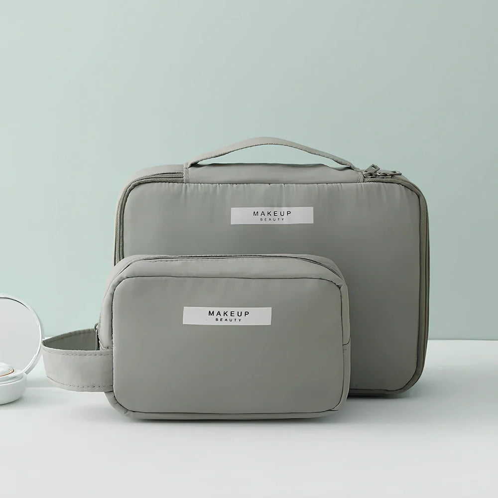 23x16.5x8cm travel cosmetic organiser bag with sponge construction and multiple compartments