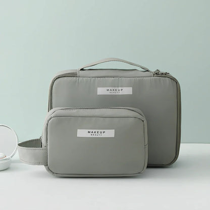 23x16.5x8cm travel cosmetic organiser bag with sponge construction and multiple compartments