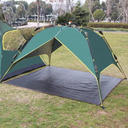 Thick PE ground cloth for camping and picnics, waterproof and durable