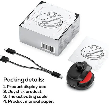 Black and white USB game stick controller measuring 8.8cm with rocker auxiliary features