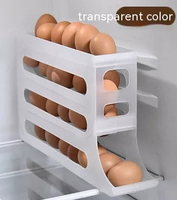 4-Layer Automatic Egg Roller Sliding Tray for refrigerator side door