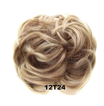 Hair ring wig in various colours from 1# to Burg, showing synthetic fibres and natural hairline for temporary styling