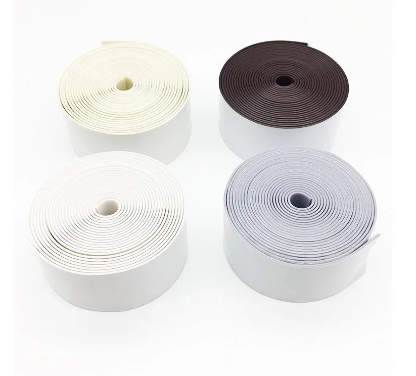 PVC wall corner protection tape roll showing 3.8cm width and porcelain white colour