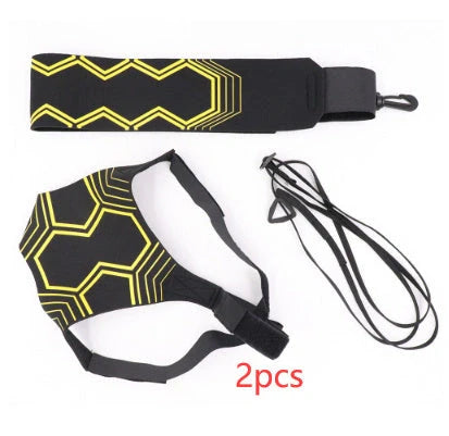 Adjustable Football Trainer for soccer skills development with elastic strap and waist belt