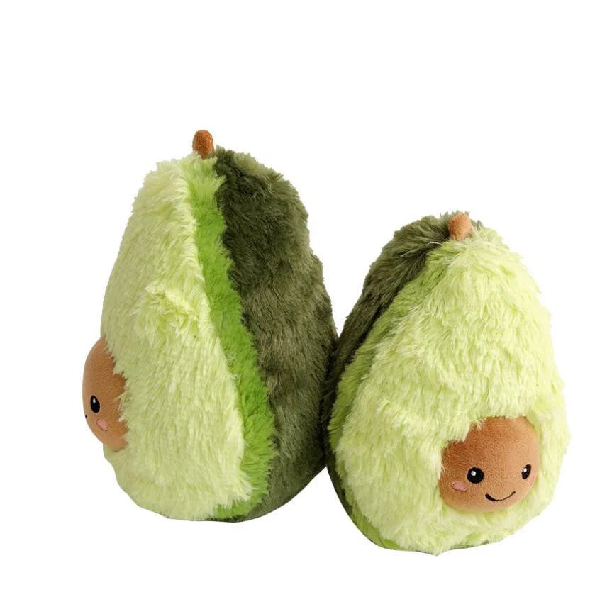 Cosy and plush avocado-shaped cushion in various sizes, providing soft comfort and relaxation for the home