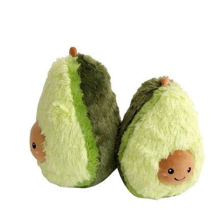 Cosy and plush avocado-shaped cushion in various sizes, providing soft comfort and relaxation for the home