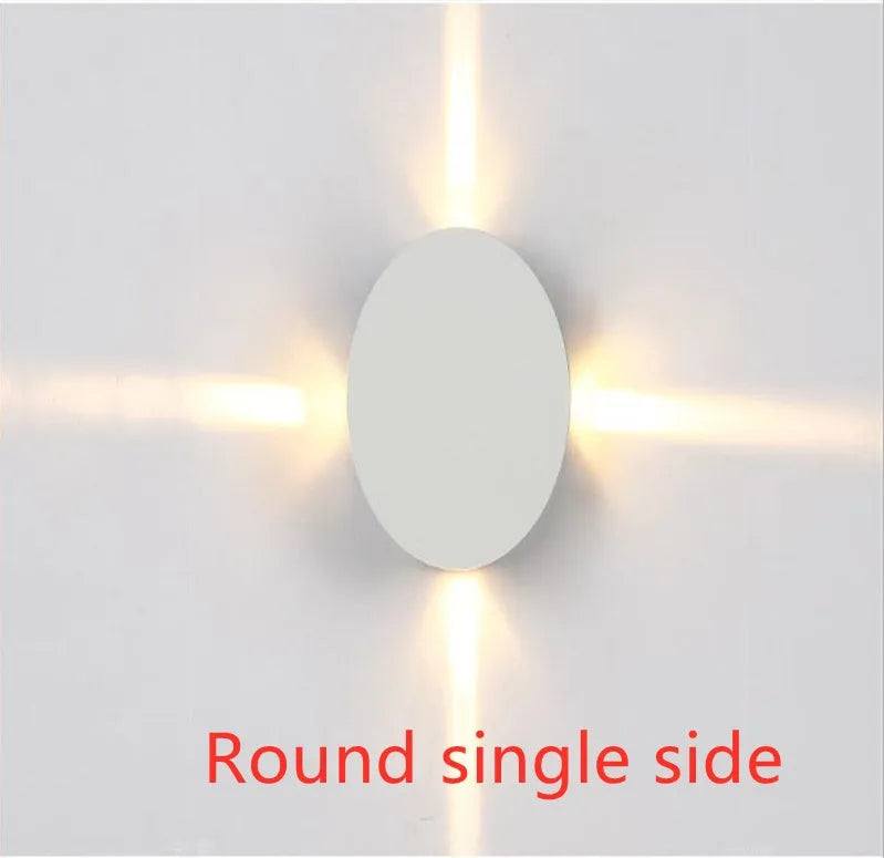 Modern square and round LED aluminium wall light with contemporary Chinese style design
