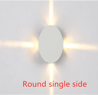 Modern square and round LED aluminium wall light with contemporary Chinese style design