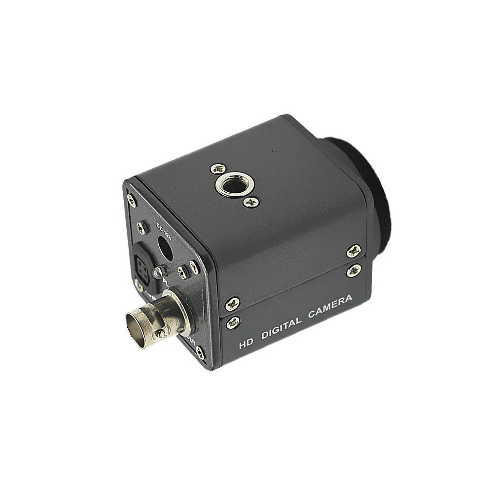 HC-109 black metal industrial gun camera for microscope inspection with high resolution imaging