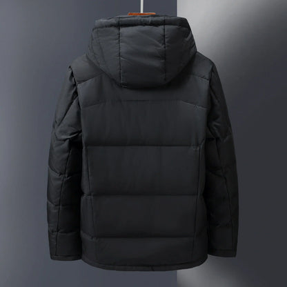 Men's windproof hooded jacket for outdoor sports, available in multiple colours