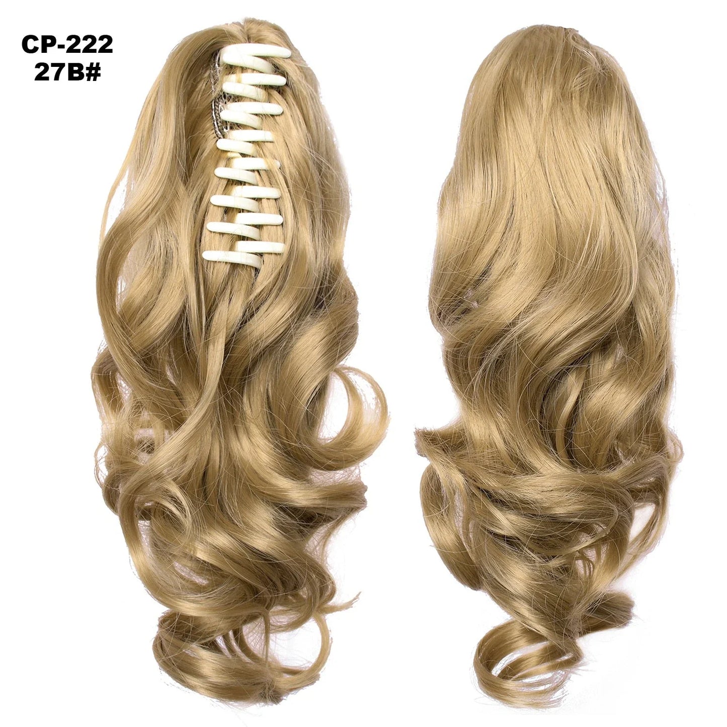 Stylish ponytail hair extension with natural-looking waves for a glamorous hairstyle