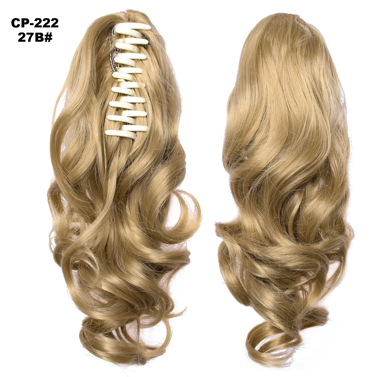 Stylish ponytail hair extension with natural-looking waves for a glamorous hairstyle
