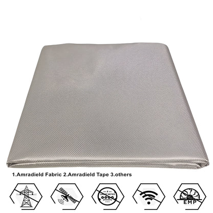 Grey diamond lattice radiation-proof RFID shielding fabric with metallic composition for clothing linings